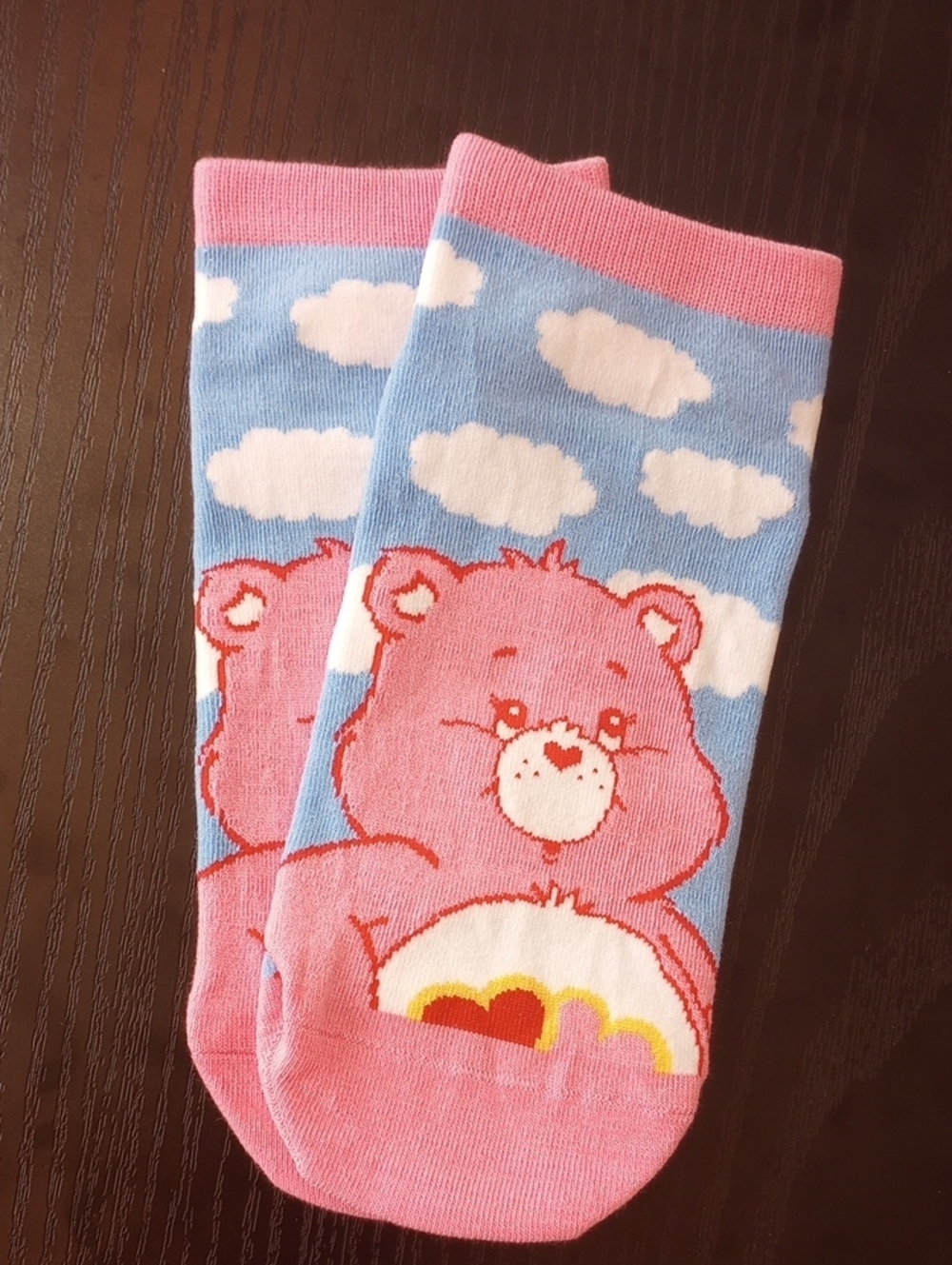 Pink Bear Cloud Care Bears Crew Ankle Socks